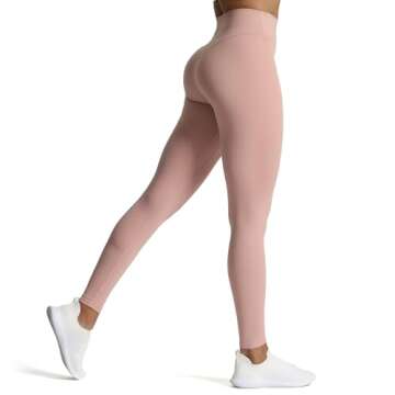 Aoxjox High Waisted Workout Leggings for Women Tummy Control Buttery Soft Yoga Metamorph Deep V Pants 26" (Woodrose, Small)