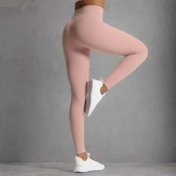 Aoxjox High Waisted Workout Leggings for Women Tummy Control Buttery Soft Yoga Metamorph Deep V Pants 26" (Woodrose, Small)