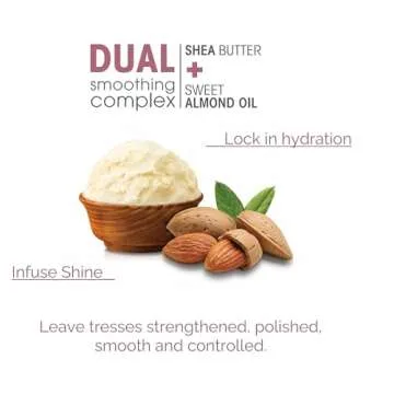 GIOVANNI 2chic Frizz Be Gone Anti-Frizz Polishing Serum - Anti Frizz Natural Hair Smoothing Formula with Shea Butter & Sweet Almond Oil, No Parabens, Color Safe Hair Oil Serum - 2.75 oz