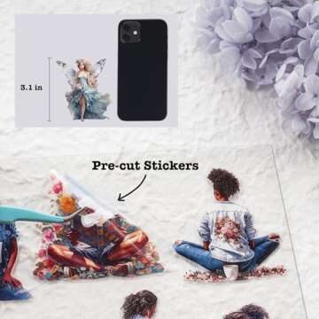 Knaid People Scrapbook Sticker Set (30 Sheets, 236 Assorted Pieces) - Journaling Scrapbooking Stickers Planner Sticker Dolls with Diverse Girls & Women for Junk Journal Supplies Laptops Water Bottles