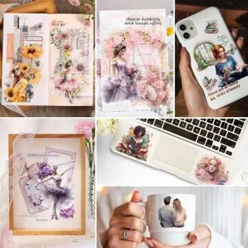 Knaid People Scrapbook Sticker Set (30 Sheets, 236 Assorted Pieces) - Journaling Scrapbooking Stickers Planner Sticker Dolls with Diverse Girls & Women for Junk Journal Supplies Laptops Water Bottles