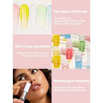 SHEGLAM Jelly Wow Hydrating Lip Oil - Glossy Shine
