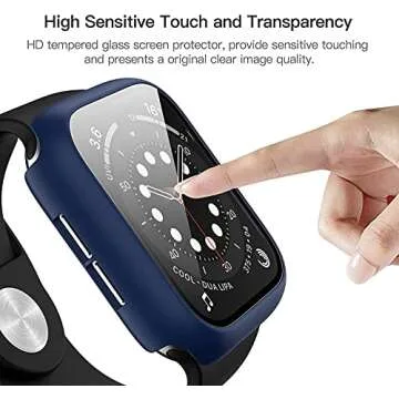 Haojavo 12 Pack Case Compatible for Apple Watch 40mm SE (2nd Gen) Series 6 5 4 SE Tempered Glass Screen Protector, Full Hard PC Scratch Resistant Bumper Protective Cover for iWatch Accessories