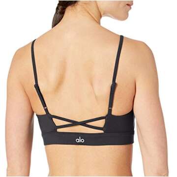 Alo Yoga Women's Interlace Bra, Black, M