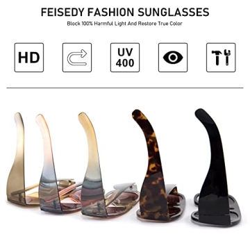 FEISEDY Retro Aviator Sunglasses for Stylish Sun Protection