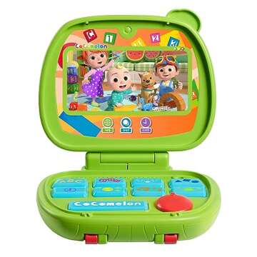 CoComelon Sing and Learn Laptop Toy for Kids, Lights, Sounds, and Music Encourages Letter, Number, Shape, and Animal Recognition, Officially Licensed Kids Toys for Ages 18 Month by Just Play