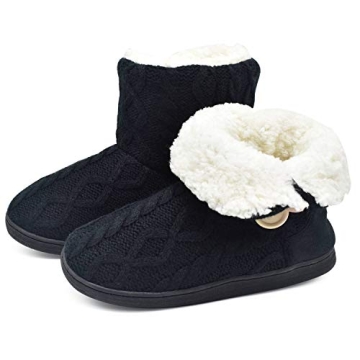 ONCAI Women's Comfort Knit Slippers – Warm Cozy Boots for Winter