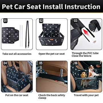 SWIHELP Dog Car Seat for Safe and Stylish Travel