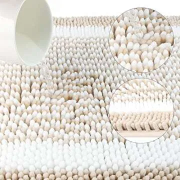 Abilliongo Plush Non-Slip Bath Rug, Machine Washable