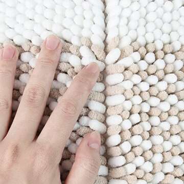 Abilliongo Plush Non-Slip Bath Rug, Machine Washable