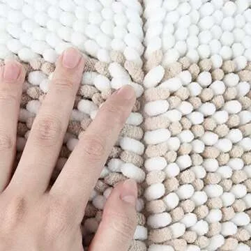 Abilliongo Plush Non-Slip Bath Rug, Machine Washable