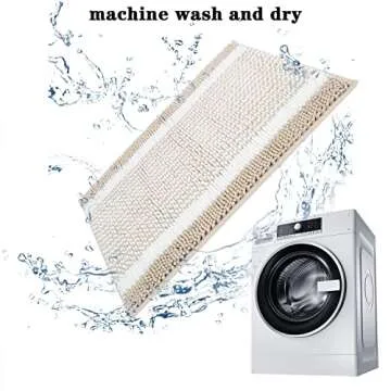 Abilliongo Plush Non-Slip Bath Rug, Machine Washable