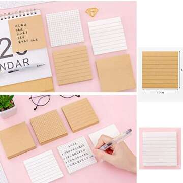 DzdzCrafts 6-Packs Sticky Notes – 480 Sheets of Fun