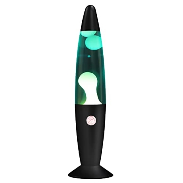 Vanful Magma Liquid Motion Lamp with Black Base for Adults Blue Lamps with White Wax for Kids Mood L...