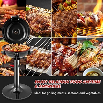 HAPPYGRILL 1600W Portable Electric Grill for 15 Servings