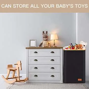 120L Laundry Hamper with Lid - Tall Laundry Basket with Removable Laundry Bag, Bamboo Handles, Collapsible, Sturdy, Clothes Hamper for Bedroom, Bathroom, Dorm, Laundry Room, Black