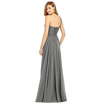 Elegant One Shoulder Chiffon Bridesmaid Dress for Women