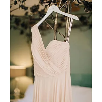 Elegant One Shoulder Chiffon Bridesmaid Dress for Women