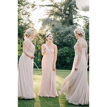 Elegant One Shoulder Chiffon Bridesmaid Dress for Women
