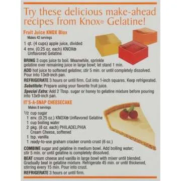 Knox Unflavored Gelatin (4 Envelopes)