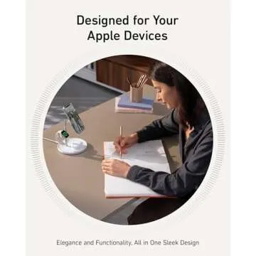 Anker MagSafe-Compatible iPhone 16 Wireless Charging Stand, MagGo 3 in 1 Wireless Charging Station, Qi2 Certified 15W Wireless Charger, Desk Accessory, for iPhone 16/15/14/13/12, Apple Watch, AirPods
