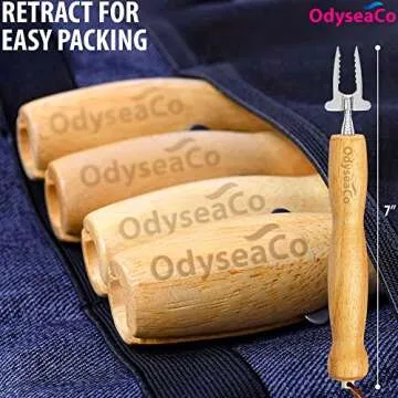 Odyseaco Marshmallow Sticks - Smores Sticks for Fire Pit -Marshmallow Roasting Sticks - 4pcs Telescoping Sticks - Hot Dog Sticks for Campfire, Stainless Long Skewers Sticks - Christmas Gifts