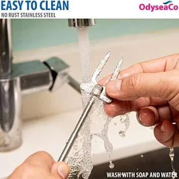 Odyseaco Marshmallow Sticks - Smores Sticks for Fire Pit -Marshmallow Roasting Sticks - 4pcs Telescoping Sticks - Hot Dog Sticks for Campfire, Stainless Long Skewers Sticks - Christmas Gifts