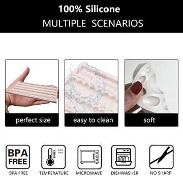 Pearl Rope Silicone Fondant Mold, Vintage Scroll Relief Chocolate Mold for Birthday Wedding Cake Decoration Candy Sugar Craft Gum Paste Pie Crust Resin