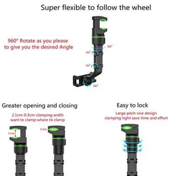 cdbz 360°Rotatable and Retractable Car Phone Holder,2022 New Car Rearview Mirror Mount Phone and GPS Holder,Universal 360 Degrees Rotating Car Phone Holder,Cell Phone Automobile Cradles