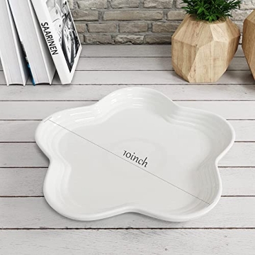 HomeElves Flower-Shaped Dinner Plates Set of 4 – Unique and Durable Dinnerware for Every Occasion