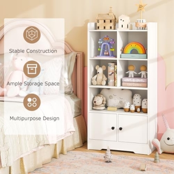 Costzon Kids Toy Storage Cabinet - 43.5" Tall Organizer