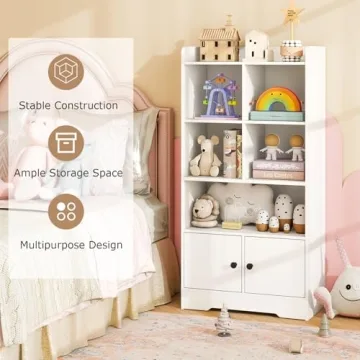 Costzon Kids Toy Storage Cabinet - 43.5" Tall Organizer