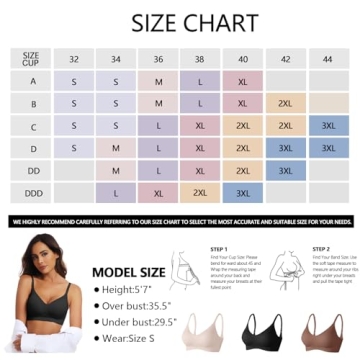 OEAK Wireless V Neck Push Up Bra - Perfect Comfort