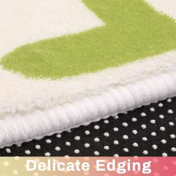 LIVEBOX Colorful Play Room Round Kids Rug for Nursery,ABC Rainbow Rug for Playroom, Small Circle Rug for Classroom, Washable Rugs Educational Alphabet Carpet for Boys Girls Dorm (40",Multi Color)