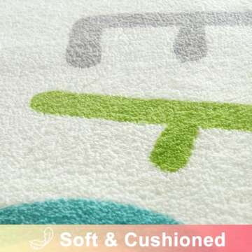 LIVEBOX Colorful Play Room Round Kids Rug for Nursery,ABC Rainbow Rug for Playroom, Small Circle Rug for Classroom, Washable Rugs Educational Alphabet Carpet for Boys Girls Dorm (40",Multi Color)