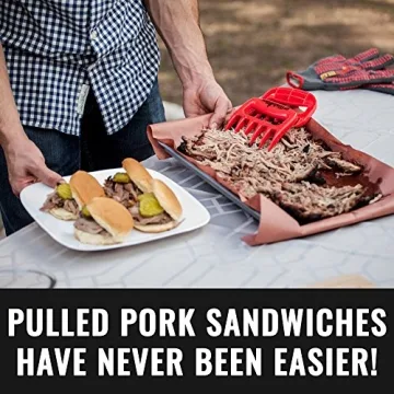 Grillaholics BBQ Meat Shredder Claws - Wolverine Style Ultra-Sharp Blades Quickly Lift Handle & Shred Meats - Best Dishwasher Safe Bear Claw Pulled Pork Meat Shredders in BBQ Grill Accessories (Black)