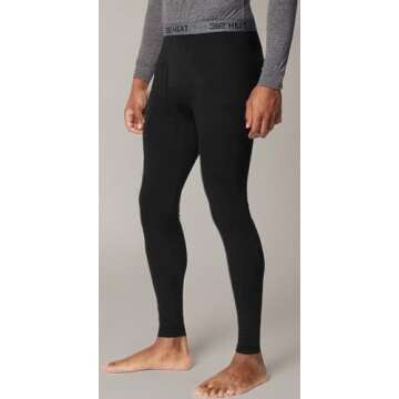 32 Degrees Men's Thermal Baselayer Pant Leggings - 2 Pack