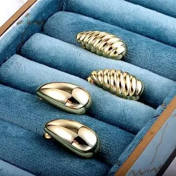 Teardrop Clip On Earrings Dupes Earring for Women Chunky Hoop Earing Hypoallergenic Lightweight Dangle Water Drop Set for Women