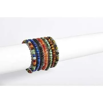 Kendra Scott Cade Beaded Bracelet for Men, Fine Jewelry, Oxidized Silver Blue Lapis, Large