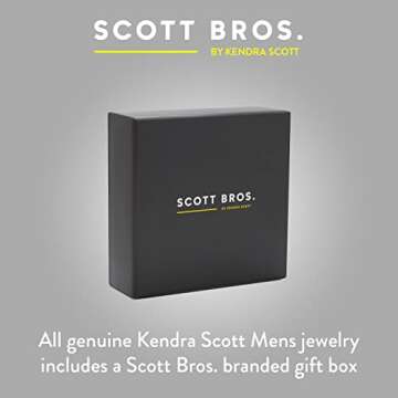 Kendra Scott Cade Beaded Bracelet for Men, Fine Jewelry, Oxidized Silver Blue Lapis, Large