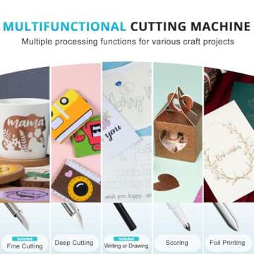 LOKLiK iCraft by HTVRONT Cutting Machine - 5 in 1 Vinyl Cutter Machine with 5X Cutting Force, Cuts 100+ Materials, AI Painting, 13'' Smart Die Cutting Machine for All Crafts Cards 3D Arts Home Decor