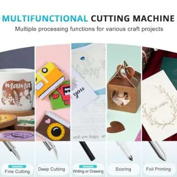 LOKLiK iCraft by HTVRONT Cutting Machine - 5 in 1 Vinyl Cutter Machine with 5X Cutting Force, Cuts 100+ Materials, AI Painting, 13'' Smart Die Cutting Machine for All Crafts Cards 3D Arts Home Decor