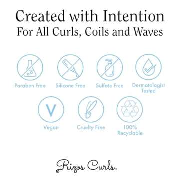 Rizos Curls Beach Waves Texturizing Salt Spray, Enhance Texture & Volume, Nourish and Enhance Definition with Blue Agave Extract, Red Algae & Prickly Pear Cactus, 6.8 oz