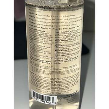 Rizos Curls Beach Waves Texturizing Salt Spray, Enhance Texture & Volume, Nourish and Enhance Definition with Blue Agave Extract, Red Algae & Prickly Pear Cactus, 6.8 oz