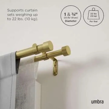 Umbra Cappa Double Curtain Rod - Modern Adjustable Design