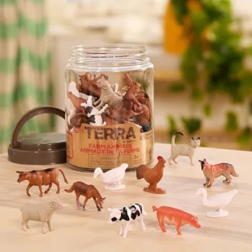 Terra by Battat 60 Mini Farm Animal Figures Educational Toy