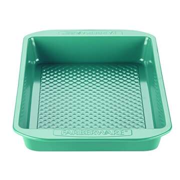 Farberware purECOok Hybrid Ceramic Nonstick Baking Pan / Nonstick Cake Pan, Rectangle - 9 Inch x 13 Inch, Blue