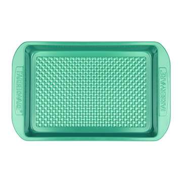 Farberware purECOok Hybrid Ceramic Nonstick Baking Pan / Nonstick Cake Pan, Rectangle - 9 Inch x 13 Inch, Blue