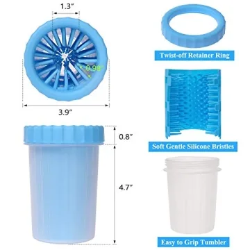 Portable Pet Grooming Brush & Paw Cleaner for Dogs