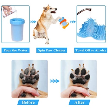 Portable Pet Grooming Brush & Paw Cleaner for Dogs